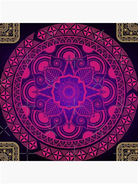 Mandala Golden Floral Art Poster For Sale By Raginiepte Redbubble