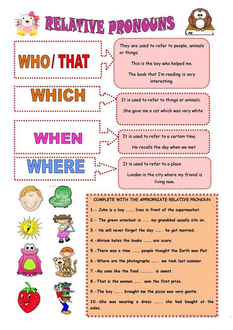 Relative Pronouns Worksheets Pdf With Answers