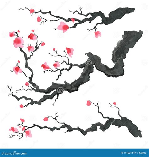 Japanese Sakura Tree Drawing Realistic Sakura Blossom Bochicwasure