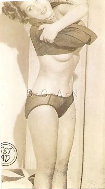 Original Vintage S S Semi Nude Sepia Rp Pulls Off Shirt Sheer Panties Picclick