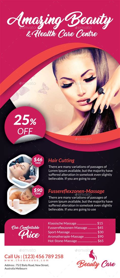 Beauty Salon And Spa Roll Up Banner Beauty Salon Posters Beauty Salon Design Beauty Salon