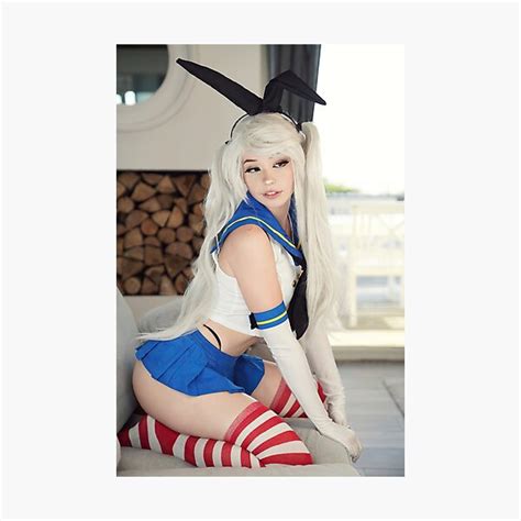 Belle Delphine Shimakaze Azur Lane Cosplay Photographic Print For Sale By Hentaiboii Redbubble