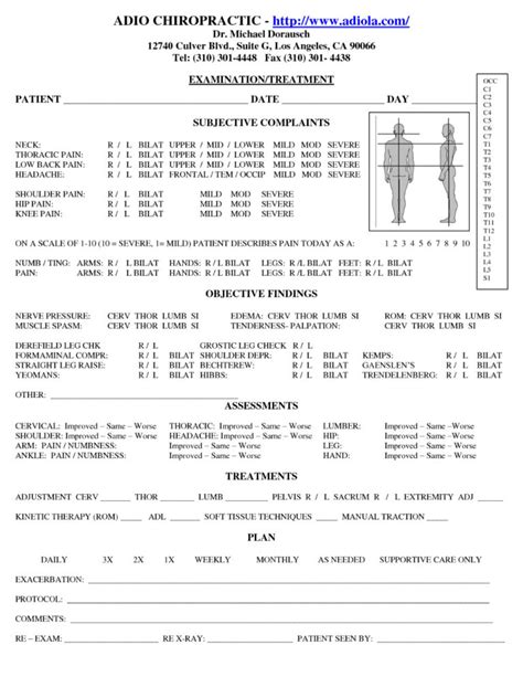 X Ray Report Template Chiropractic 2 Templates Example Templates