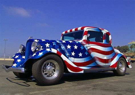 American Flag Car American Flag Cars Hot Rods Antique Cars