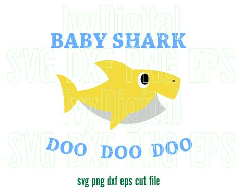 Baby Shark Doo Doo Doo Svg Baby Shark Shirt Baby Shark Clipart Birthda