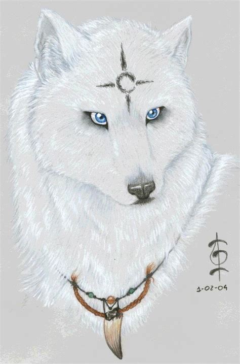 White Wolf By Crescentmoon By Weres United Club Wolf With Blue Eyes