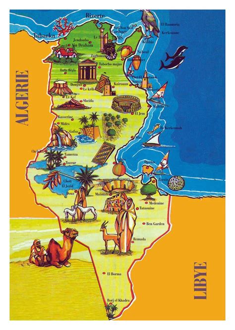 Map Of Tunisia Africa Topographic Map Of Usa With States