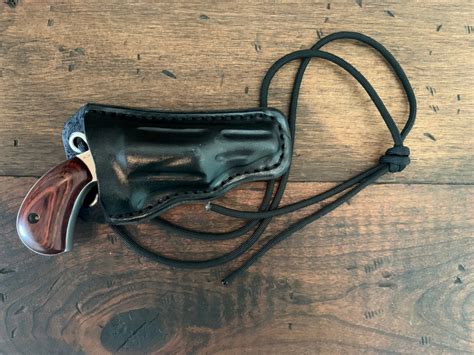 Naa Leather Neck Holster For 22 Mag 1 58 Barrel Etsy