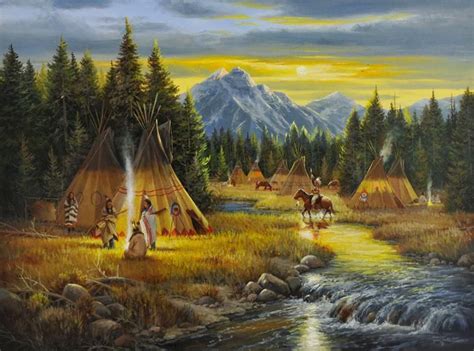 Evening Meal By Gerry Metz Native American Artwork Native American