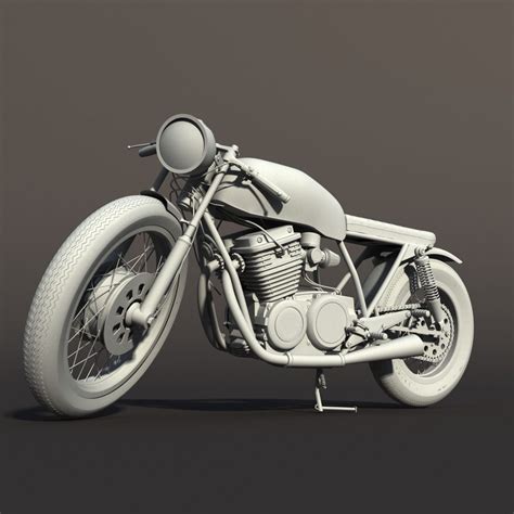 3d Cafe Racer Motorcycle Cgtrader