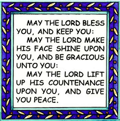 the priestly blessing tile may the lord bless you and keep you