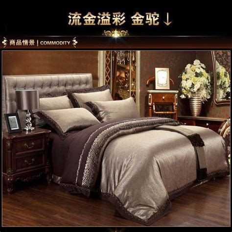 Duvets are an easy way to create a new look for your bedding by simply covering an existing bed spread with a new fabric and design. Luxury jacquard satin bedding sets king queen size sheets ...