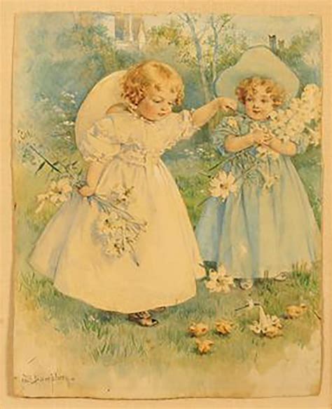 Maud Humphrey Two Girls Playing With Flowers For Sale At 1stdibs Maud Humphrey Paintings