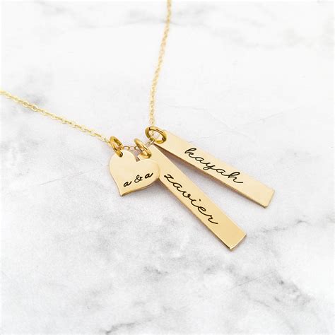 Personalized Necklace For Mom Necklace With Kids Names Gracefully Made
