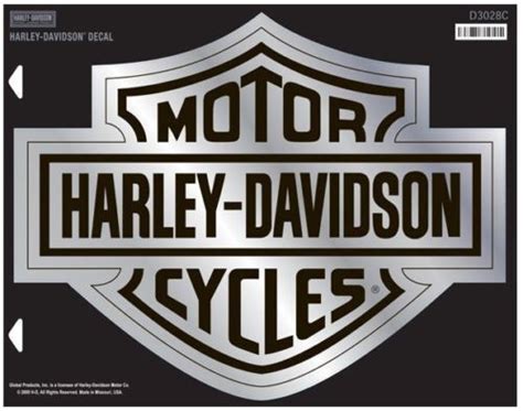 Harley Davidson® Bar And Shield Logo Chrome Xl Decal Sticker 195x155