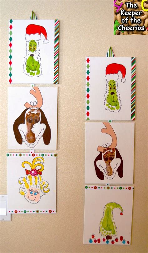 Grinch Footprints Whoville Footprints With Images Diy