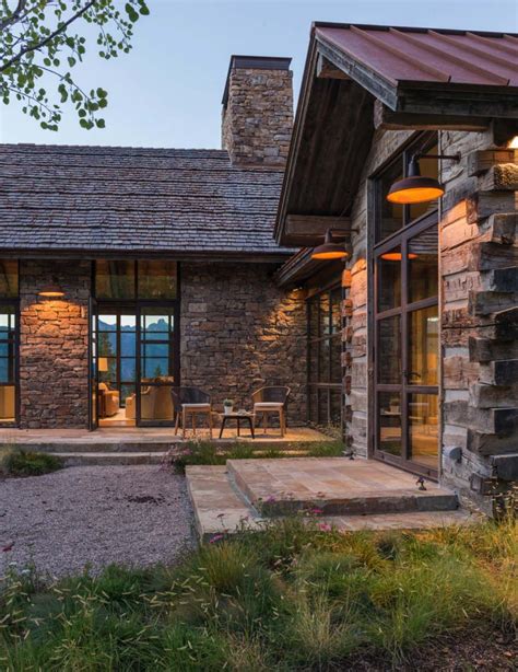 Modern Rustic Homestead Showcases Views Over The Teton Range Modern