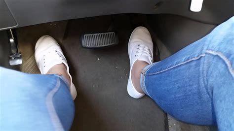 Pantyhose In Keds Gas Pedal Youtube