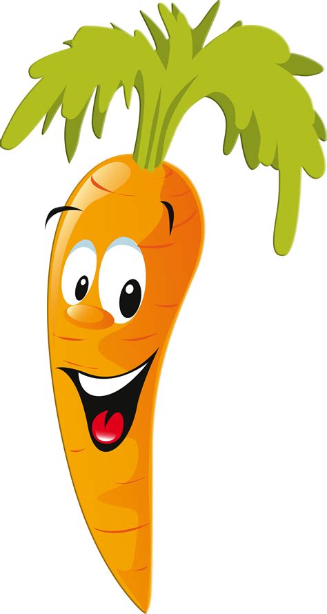 Happy and smiling carrot clipart | Fruit cartoon, Vegetable cartoon ...