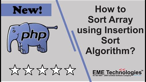 How To Sort Array Using Insertion Sort Algorithm In Php Youtube