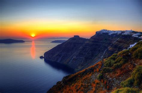 Coast Greece Sea Sunrises And Sunsets Scenery Nature Wallpapers
