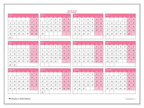 Calendario 2022 Para Imprimir “41ld” Michel Zbinden Es