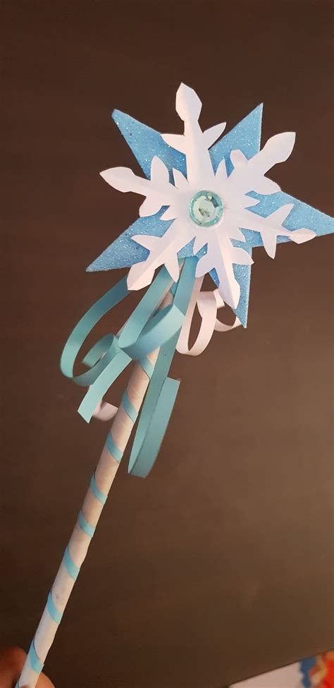 Diy Snowflake Wand Snow Crafts Magic Wand Craft Princess Crafts