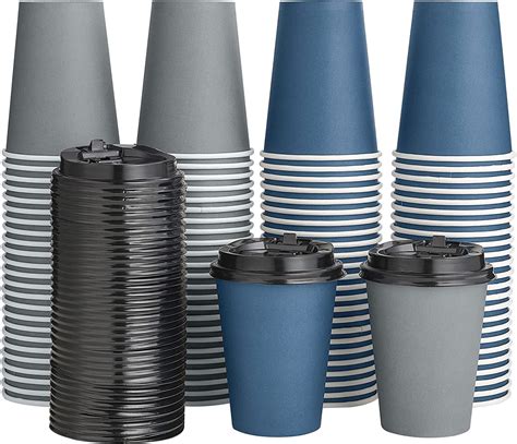 Buy 100 Pack 12 Oz Paper Coffee Cups Disposable Coffee Cups With Lids Drinking Cups For