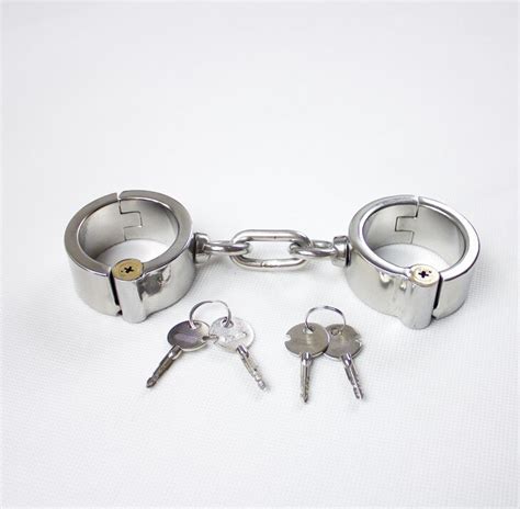 Stainless Steel Handcuffs For Sex Bondage Restraints Harness Metal Hand