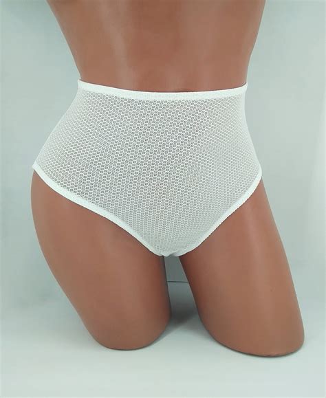 Sheer Mesh Tulle Panties White Color Sexy Lingerie See Etsy