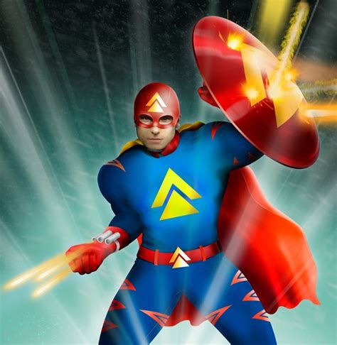Science Fiction Superhero In Fight With Laser Guns Stock Images