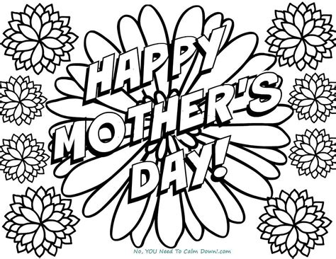 Download all the flower coloring pages and create your own flower coloring book! Happy Mother's Day Flowers Coloring Page - Free Printable ...