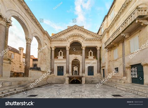 Interior Peristil Peristyle Ancient Diocletians Palace Stock Photo
