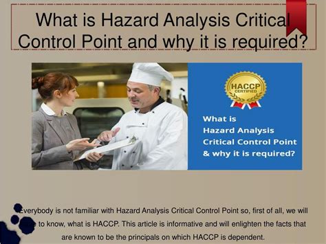 PPT What Is Hazard Analysis Critical Control Point And Why It Is