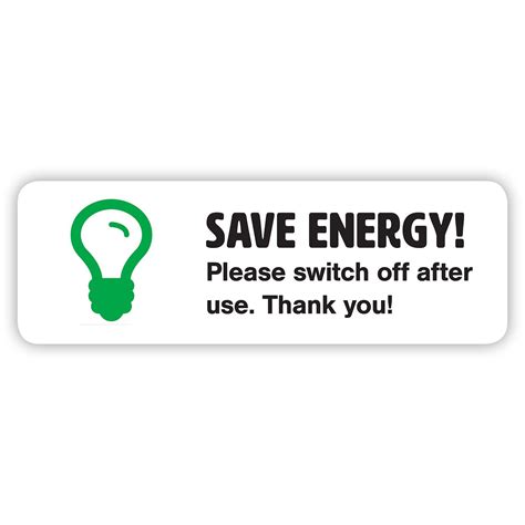 Please sign in or create an account. 5 x Save Energy Sticker Set - Turn off Lights or ...