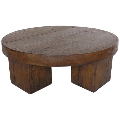 Shop.alwaysreview.com has been visited by 1m+ users in the past month Reclaimed Wood Rustic Chunky Round Coffee Table For Sale ...