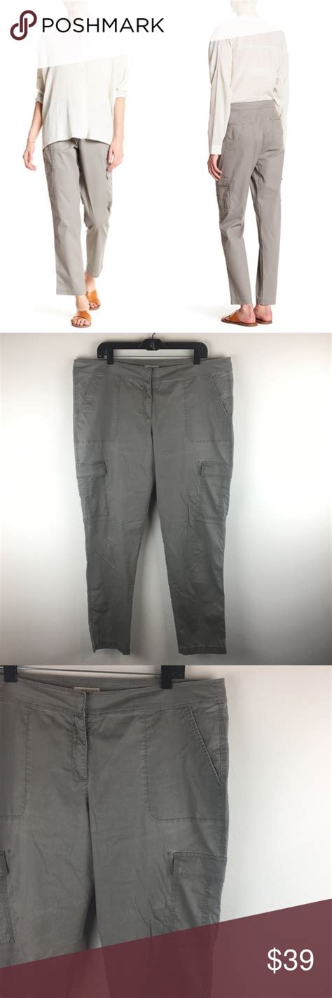 Eileen Fisher Slate Gray Slim Cargo Pants Xl Cargo Pants Pants Eileen Fisher Pants