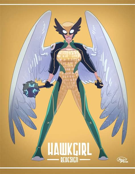 Hawkgirl Redesign By Mikabear1 On Deviantart Hawkgirl Superhero Art