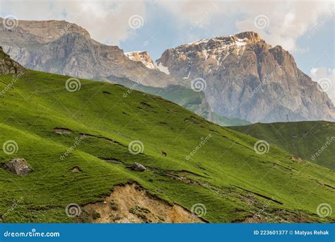 Rocks Above Laza Village In Caucasus Mountains Azerbaij Stock Image