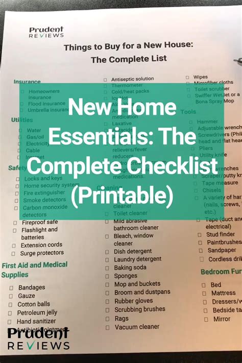 Things To Buy For A New House Essentials Checklist Artofit