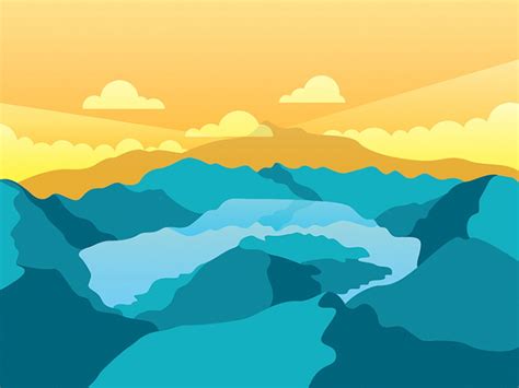 Landscape Illustration Mountain By Teraturs On Dribbble