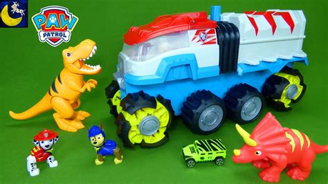 Paw Patrol Dino Patroller Dinosuar Rescue Vehicles Toys Unboxing For