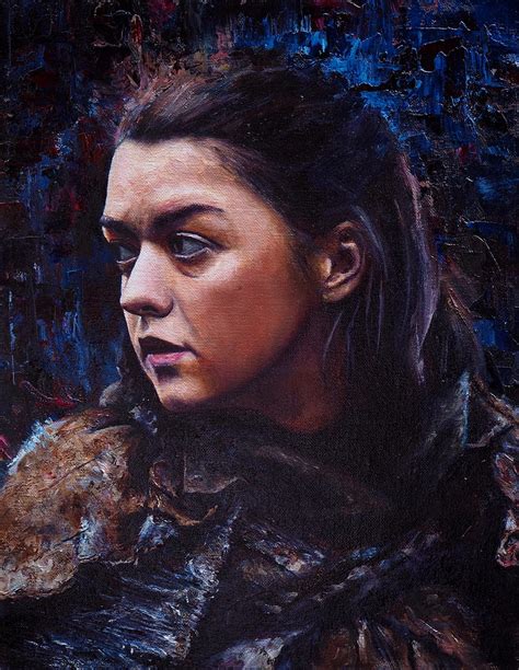 1366x768px 720p Free Download No Spoilers Arya Stark Fan Art Oil On Linen 9 Arya Stark