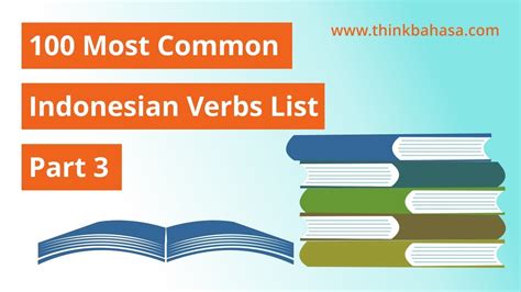 100 Most Common Verbs In Bahasa Indonesia Part 3 Learn Indonesian