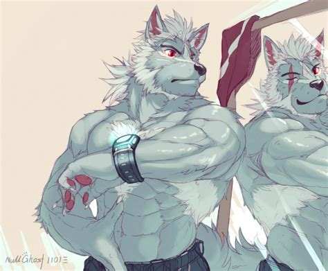 Anthro Wolf Male Muscle E621 Abs Anthro Belt Biceps Big