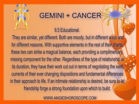 Would A Cancer And Gemini Relationship Cancer Horoscope Today Love In