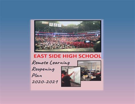 East Side High School Reopening Plan 2020 East Side High