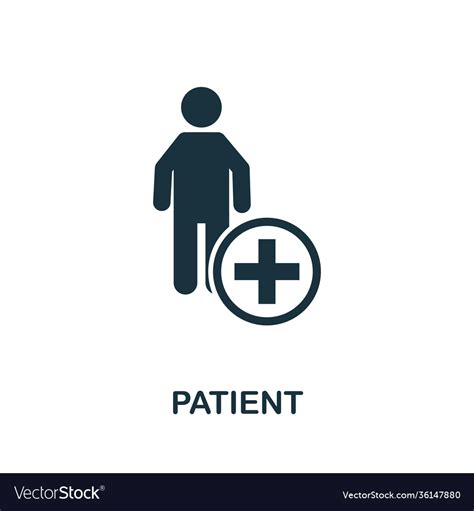 Patient Icon Simple Element From Medical Services Vector Image