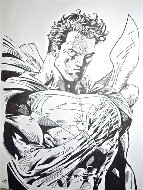 My Jim Lee Superman Sketch By Kal El40 On Deviantart