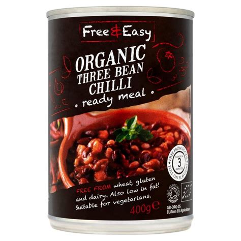 Free And Easy 3 Bean Chilli 400g Nude Food